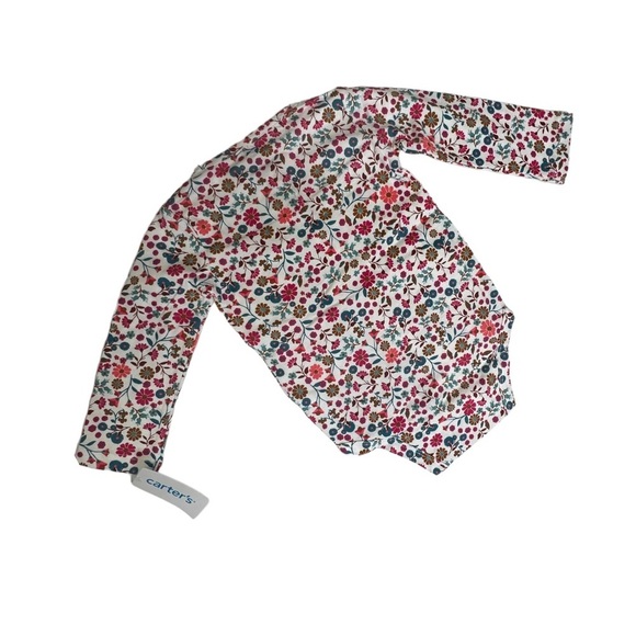 Carters Baby Girls Size 18 Months 2pc Floral Outfit Set Pants Bodysuit long - Picture 5 of 12